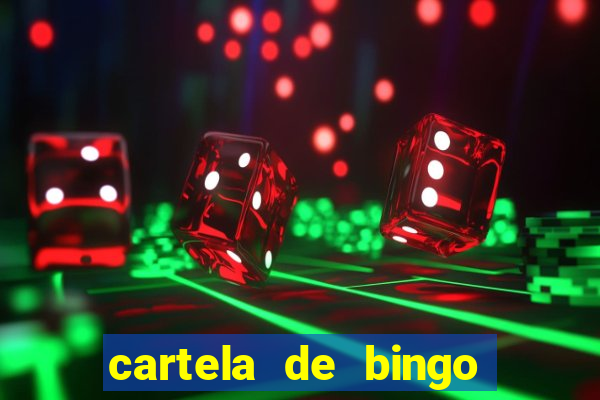 cartela de bingo pra imprimir